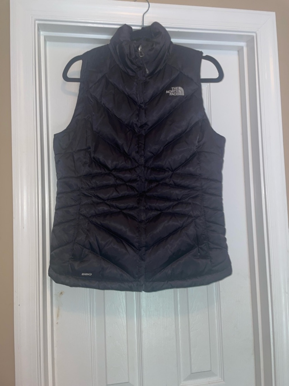 The North Face Black Chevron Quilted Down Vest
